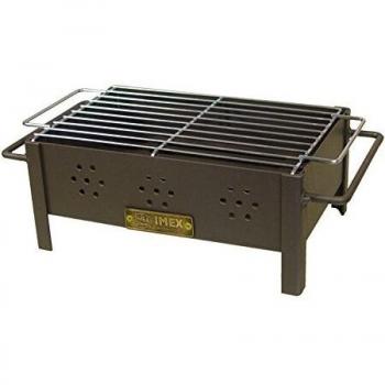 IMEX EL ZORRO Barbacoa Sobremesa con Parrilla Cincada, Negro, 31x21x14 cm, 71431.0