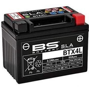 BS Battery 300669 btx4l AGM SLA Batería de moto, color negro