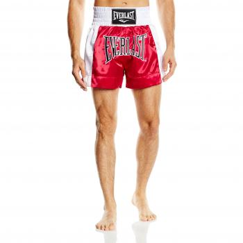 Everlast EM6 - Pantalón de thai boxing unisex, color rojo, talla S