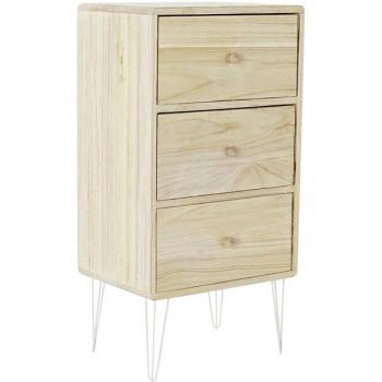 Cajonera Paulownia Metal 3 Cajones