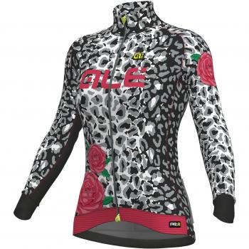 Alé PRR AGGUATO Maillot Manga Larga para Mujer, Gris/Blanco/Rosa, 161/170