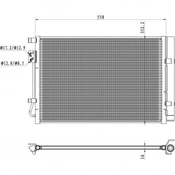 Condensador de aire acondicionado NRF 350492