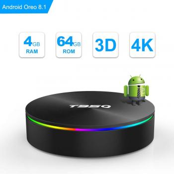 SIDIWEN T95Q Android 8.1 TV Box con 4GB RAM 64GB ROM Amlogic S905X2 Bluetooth4.1 2.4 / 5.0G WiFi Quad Core 64 bits H.265 3D UHD 4K Smart Internet TV Box