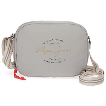 Pepe Jeans Yoga Bolso Bandolera, 23 cm, 3.13 litros, Gris