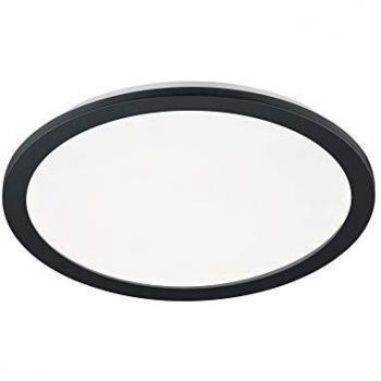 Plafón redondo negro 40cm LED regulable-3-pasos IP44