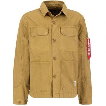 Alpha Industries Color Block Khaki Overshirt for Men