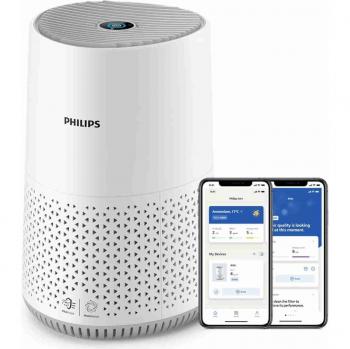 Purificador de aire Philips 600, eficiente energéticamente con sensor inteligente, ideal para alérgicos, filtro HEPA que elimina el 99,97% de contaminantes, cubre hasta 44 m²