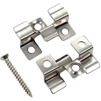 vidaXL 100 pcs Decking Clips with 200 Screws Stainless Steel