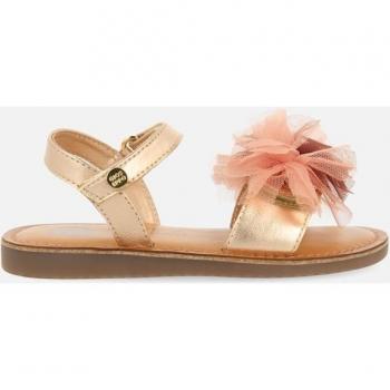 Sandalias de niña Gioseppo Oro Rosa Piel Tul Multicolor con Doble Cierre Adherente y Materiales Reciclados