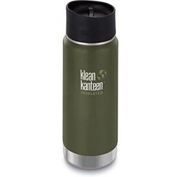 Klean Kanteen Botella Wide Insulada 16oz, Adultos Unisex, Verde, 207.5 mm H x 75.3 mm W