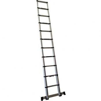 Escalera telescópica de apoyo, extensible, plegable, 10 peldaños