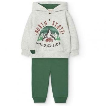 Conjunto Deportivo Niño Boboli - Sudadera con Capucha y Pantalón Chándal Knit (2 a 8 años)