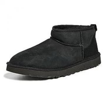 UGG Men's Classic Ultra Mini Black Boots Size 40