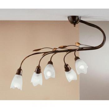 Lámpara de Techo Campana Recta de 5 Luces
