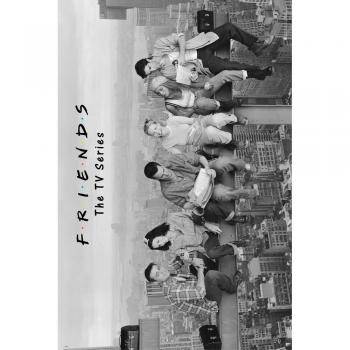 Póster Friends Almuerzo en un Rascacielos