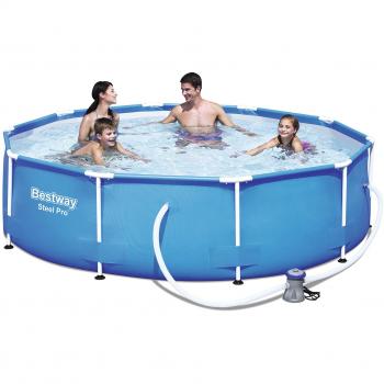 Bestway 56408 Piscina Desmontable Tubular Steel Pro Max con Depuradora Cartucho 1.249 l/h