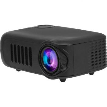 Miniproyector portátil 800 lúmenes, compatible con 1080P, LCD, 50000 horas de vida útil de la lámpara, proyector de vídeo para cine en casa y batería externa EU