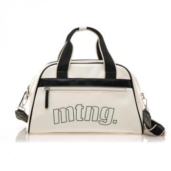 Bolso de mano deportivo MTNG Nelo3 blanco con cierre de cremallera para mujer, casual y sintético