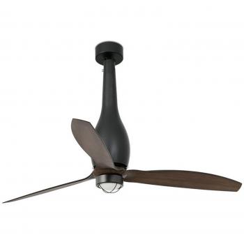 Ventilador de techo Eterfan con luz y motor DC de color negro Ø1280mm