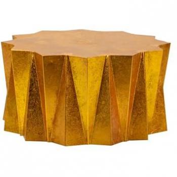 Adda Home Mesa Auxiliar Metal Dorado 74x74x38 Cm - Alta Calidad - Estilo Elegante - Fácil de Instalar