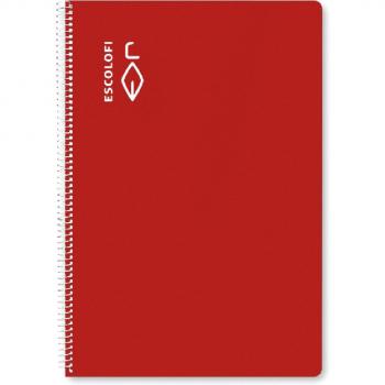Cuaderno Espiral Folio 50 hojas 70 gramos Cuadrícula 8x8 Tapa Dura Escolofi