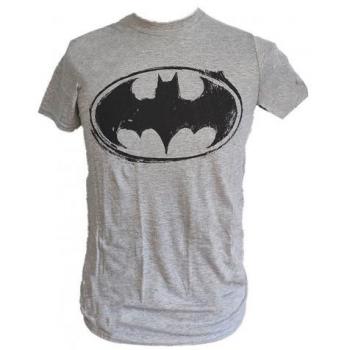 Camiseta Gris Batman Sketchy Bat Logo T-S, Talla S