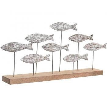 Figura Decorativa Marinero Peces 65x9x31 cm