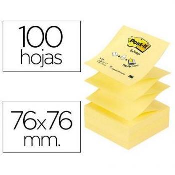 Post-it Z-Notes Canary Yellow 76 x 76mm 100 Sheets Per Pad Pack of 12