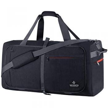 Waynorth 115L Bolsa de Viaje Plegable con Compartimento Bolsa de Deporte Impermeable Ligera Bolsa de Fin de Semana para Hombres Mujeres
