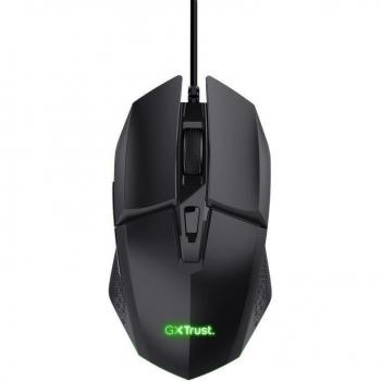 Trust GXT 109 Felox Ratón Gaming con Iluminación RGB, Cable USB, Óptico, 6400 DPI, Negro
