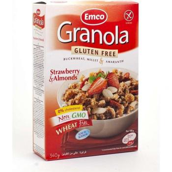 Granola Muesli con Quinoa, Fresas y Almendras Orgánica Sin Gluten 340g