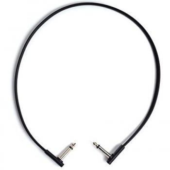 Rockboard Flat Patch Cable 60cm - Black Low-Profile Pedal Connector