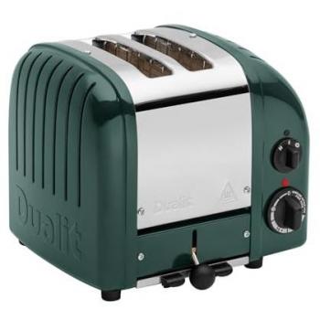 Tostadora Dualit Clásica Premium de 2 Rebanadas 1200W con Accesorio para Panecillos Evergreen