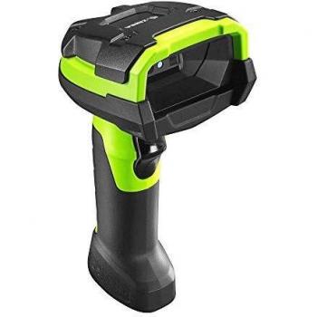 Escáner de Código de Barras Zebra DS3608-ER de Alta Resistencia 1D/2D con Kit USB, Color Negro y Verde