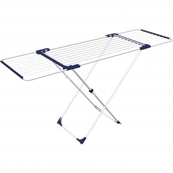 Gimi Aliante Tendedero de pie extensible, de acero y aluminio, 20 m de longitud de tendido