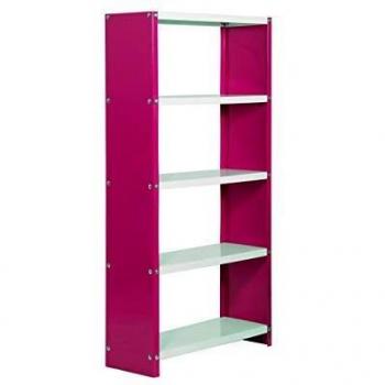 Estantería con tornillos para niños Habitat 5 estantes Rosa/Blanco Simonrack 1600x600x300 mms - Estantería para niños - Estantería infantil 100 Kgs de capacidad por estante