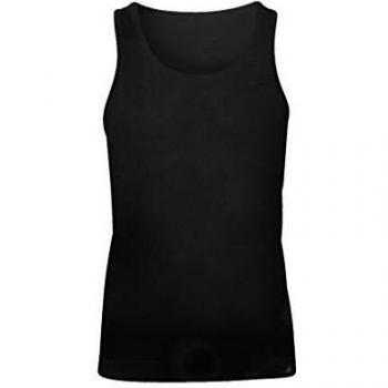 Camiseta Interior de Tirantes Hombre - Zero Defects- - Algodón Egipcio- Talla 2XL/3XL- Color Negro