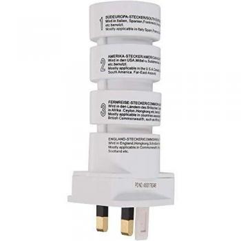 Smartwares 10.002.41 - Pack de enchufes universales para Europa del Sur, USA, Asia, África, UK