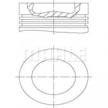 Pistón MAHLE 038 56 00 - Tipo: Pistón de motor, Características: Fabricado por MAHLE, diseño específico para motores, alta resistencia y durabilidad, precisión en dimensiones para un ajuste perfecto, material