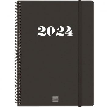 Agenda Finocam My E10 2024 Semana Vista Horizontal Negro