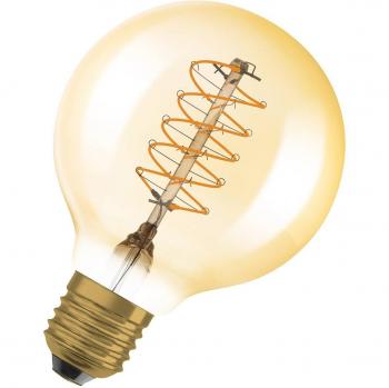 OSRAM LED Vintage 1906, G80, E27, 7 W, dorado, 2.200 K, atenuable