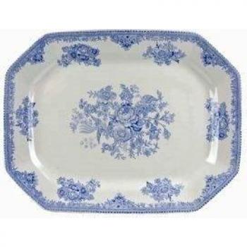 Burleigh azul asiática del faisán rectangular a 25cm Plato