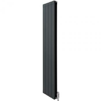 Radiador de Aluminio Vertical 1800mm x 315mm con Válvulas Cromadas TRV en Gris Antracita - Incluye Soportes y Kit de Fijación