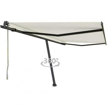 Toldo de pie automático Día y Noche crema 450x350 cm