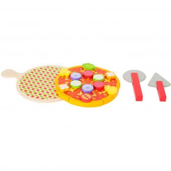 LEGLER Small Foot Wooden Cuttable Pizza Toy Play Set - 11063 - White