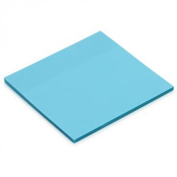 BLOC 50 NOTAS ADHESIVAS TRANSLUCIDAS 75X75 AZUL PASTEL - Notas adhesivas de plástico, tamaño 75x75 mm, color azul pastel, reusables e impermeables