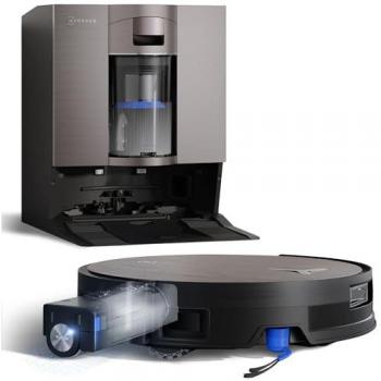 Robot Aspirador y Fregasuelos Ecovacs Deebot X11 OmniCyclone 19.500 Pa, Autovaciado, Navegación Láser, Gris Anthracite