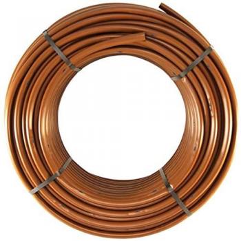 Tubería Flexible de Riego por Goteo Autocompensante 16mm con Goteros cada 33 cm, 100 metros, Marrón