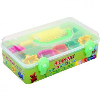 Kit de Plastilina Alpino con 7 Colores, 7 Herramientas, Rodillo y Moldes