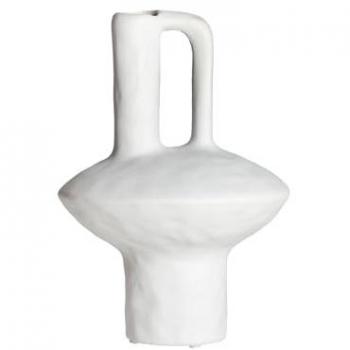 Jarrón de Cerámica Blanco Bleck 19x19x27cm